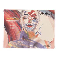 URAQT 15 Színű Arcfesték Készlet Gyerekeknek - 32 Sablon, 2 Ecset, Biztonságos, Farsangra, Halloweenre 10