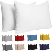 Dreamzie Párnahuzat 40x60 cm (2 db) - 100% Jersey Pamut, Fehér, Hipoallergén, Tartós, Mosógépben Mosható 1