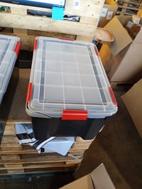 Úložný box IRIS Ohyama AT-L, 2 ks — chybné, čiastočne funkčné: jeden má odlomených viacero častí z veka (stav: pozri 2. obrázok) 7