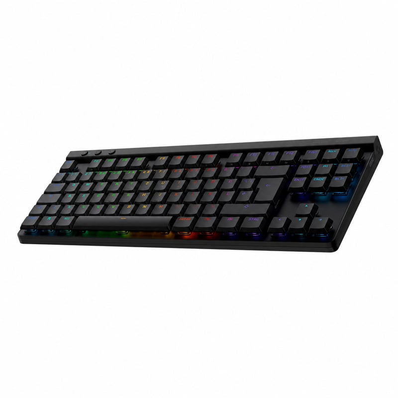 Bezdrôtová nízkoprofilová herná klávesnica Logitech G G515 LIGHTSPEED TKL, RGB, čierna — — ošúchané označenia (stav: pozri 2. obrázok)