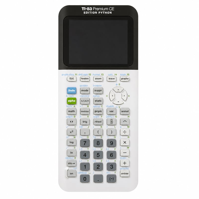 Texas Instruments TI-83 Premium CE Edition Python — poškodená, na náhradné diely: nezapína sa, displej preblikne (stav: pozri 2. obrázok)