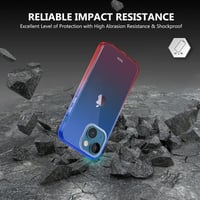iPhone 13 Mini Kék-Piros Áttetsző Szilikon Tok Beépített Képernyővédővel 5