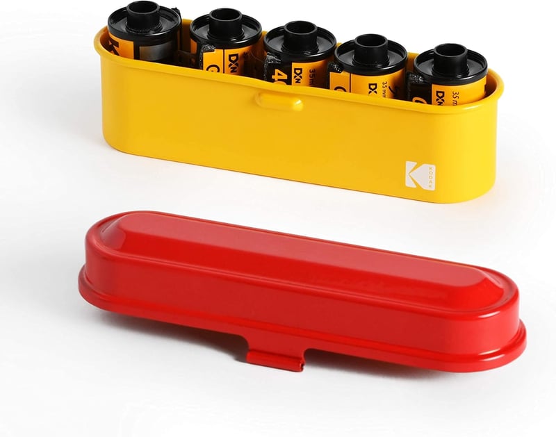 KODAK retro fémdoboz 5 tekercs 35mm-es filmhez - piros