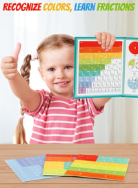 BLOOOK Mágneses Montessori Törtek Készlet - Matematikai Oktatóeszköz Általános Iskolásoknak 6