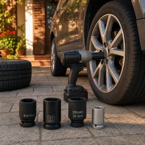 Set chei tubulare impact: 31mm + 32mm + 42mm + 46mm (3/4")