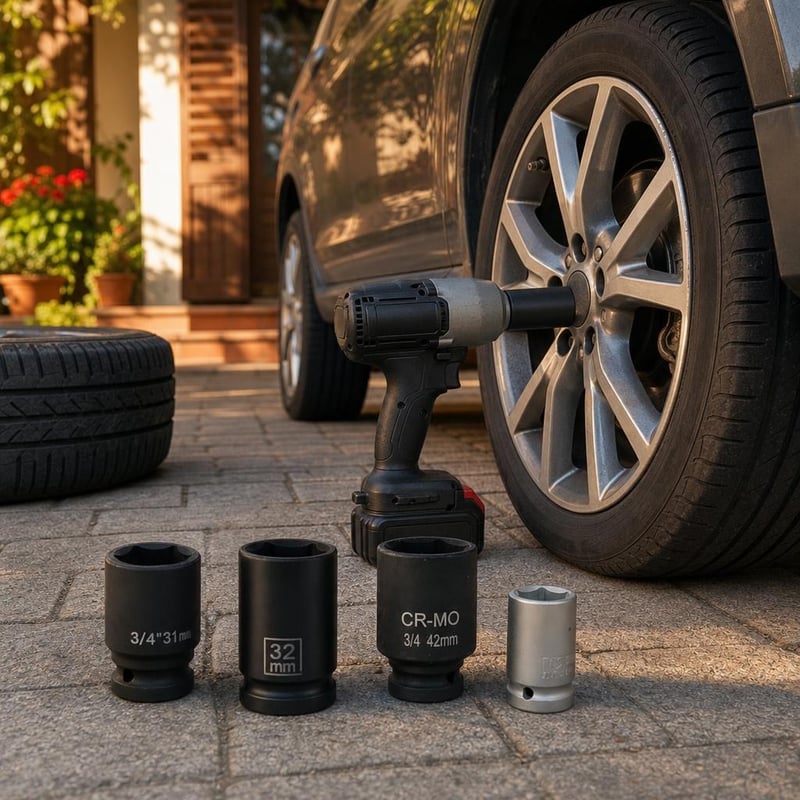 Set chei tubulare impact: 31mm + 32mm + 42mm + 46mm (3/4")
