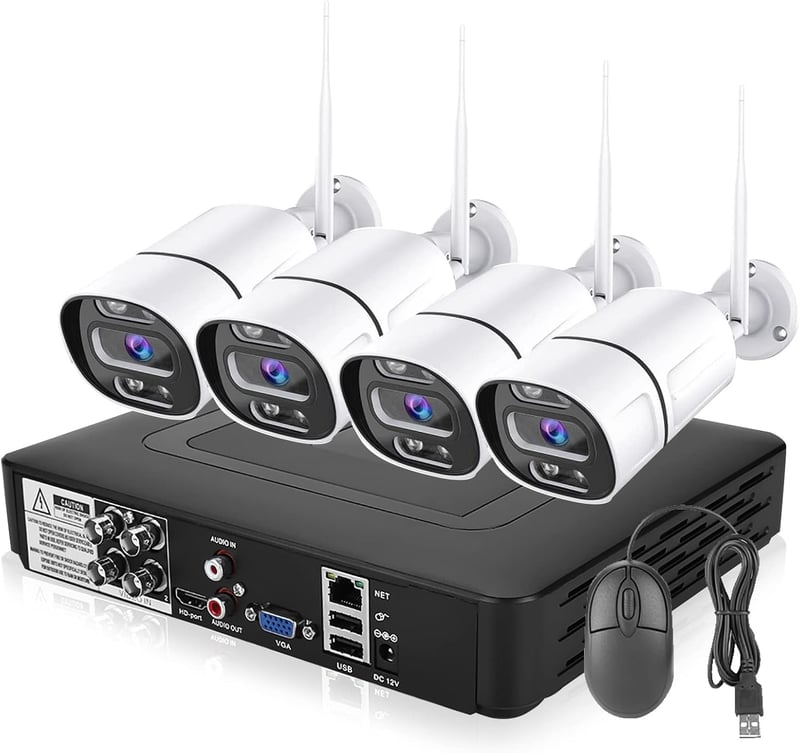 CCTV 4 csatornás biztonsági kamerarendszer rögzítő, AHD/CVI/TVI/DVR kompatibilis