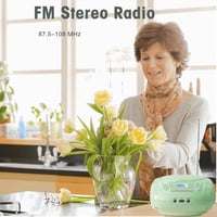 WISCENT Hordozható CD Lejátszó Bluetooth-szal, FM Rádióval, USB MP3 Lejátszással, AUX Bemenettel, Fejhallgató Csatlakozóval, CD-R/RW és MP3- 4
