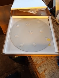 TSKDKIT Kerek Falitükör 50 cm Öntapadós Keret Nélküli HD Üvegtükör Fürdőszobába Nappaliba Hálószobába Használt 3