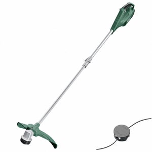 Motocoasă și trimmer electric Bosch AFS 23-37 – utilizat, incomplet (lipsesc: lama cu 3 dinți și cureaua de susținere (stare: vezi a 2-a fotografie))