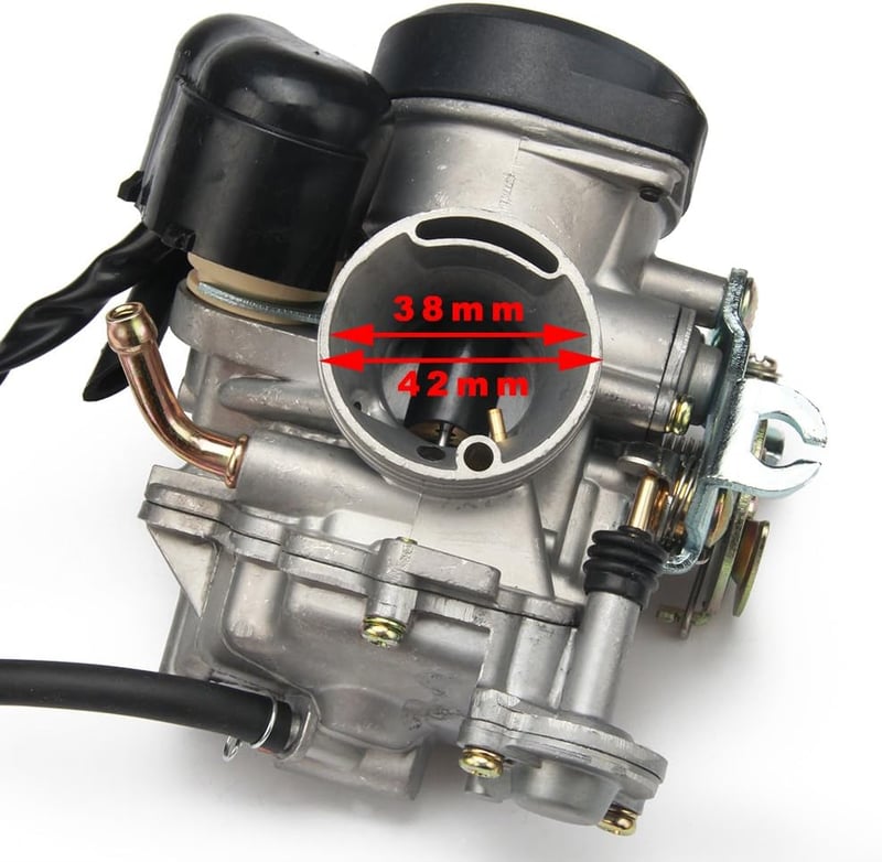 JFG RACING 26mm CVK26 Karburátor - Keihin Helyettesítő GY6 150cc 200cc 250cc Robogókhoz, ATV-khez és Motorkerékpárokhoz - Alumínium Ötvözet