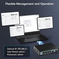 SODOLA 2.5G Webes Menedzselhető Switch - 4 x 2.5G RJ45 + 2 x 10G SFP+ Port, 60Gbps Sávszélesség, VLAN/QoS Támogatás, Fém Ház, Hálózati Kapcs 6