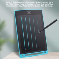 Tăbliță de desen LCD albastră 8,5" pentru copii - Cu ștergere parțială 5
