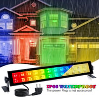 VAYALT RGB LED Reflektor Szett, 2db 48W Bluetooth Vezérelhető Fényár, IP66 Vízálló, Színváltós Partyfény DJ, Diszkó, Kert Világításhoz (Mele 2
