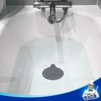 MR.SIGA 3 db Szürke Szilikon Lefolyódugó Szívókoronggal - Univerzális Zuhanyzóhoz, Fürdőkádhoz, Mosogatóhoz - 13 cm Átmérőjű Hajfogó 4