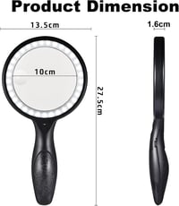 Ntrjtrss 33 LED-es Nagyító 30x/60x Nagyítással - USB Tölthető Kézi Olvasó Nagyító 3 Fényerősséggel - Időseknek, Gyerekeknek, Ékszerészeknek  8