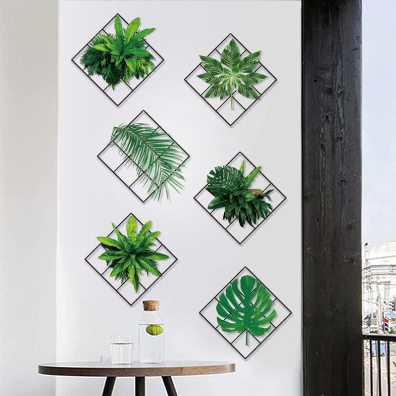 Droomhuis Növény Falmatrica Szett - 6 db Önálló Átlátszatlan Virág Falikép Konyhába, Nappaliba, Gyerekszobába, Fürdőbe - Modern Herbárium St