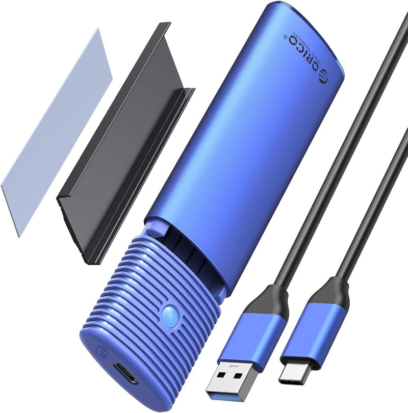 ORICO M.2 NVMe és SATA SSD külső ház, USB 3.2, 10Gbps, szerszám nélküli