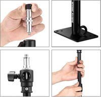 2 db Selens Falra Szerelhető Boom Kar 103 cm - Fotó Stúdió Mennyezeti Rögzítő Kar Állítható Hosszal, 3/8" és 1/4" Adapterrel Lámpákhoz, Ernyőkhöz - L-1000Dx2 6