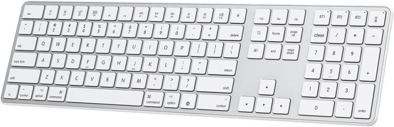 OMOTON Bluetooth Billentyűzet Numerikus Résszel, Újratölthető Vezeték Nélküli Klaviatúra MacBook Pro/Air, iMac, Mac mini/Pro és PC Eszközökh