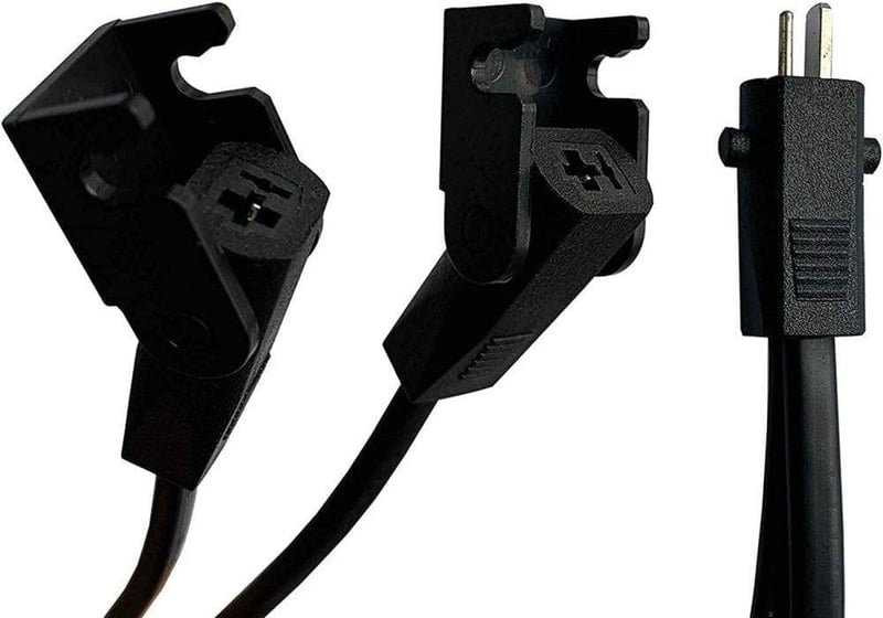 Univerzális 1 méteres elektromos fotel tápkábel, 2 tűs csatlakozóval