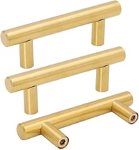 goldenwarm 15 db Arany Szekrényfogantyú 64 mm - Rozsdamentes Acél Bútorfogantyú Konyhaszekrényhez, Fiókhoz, Szekrényajtóhoz - Elegáns, Tartó 1