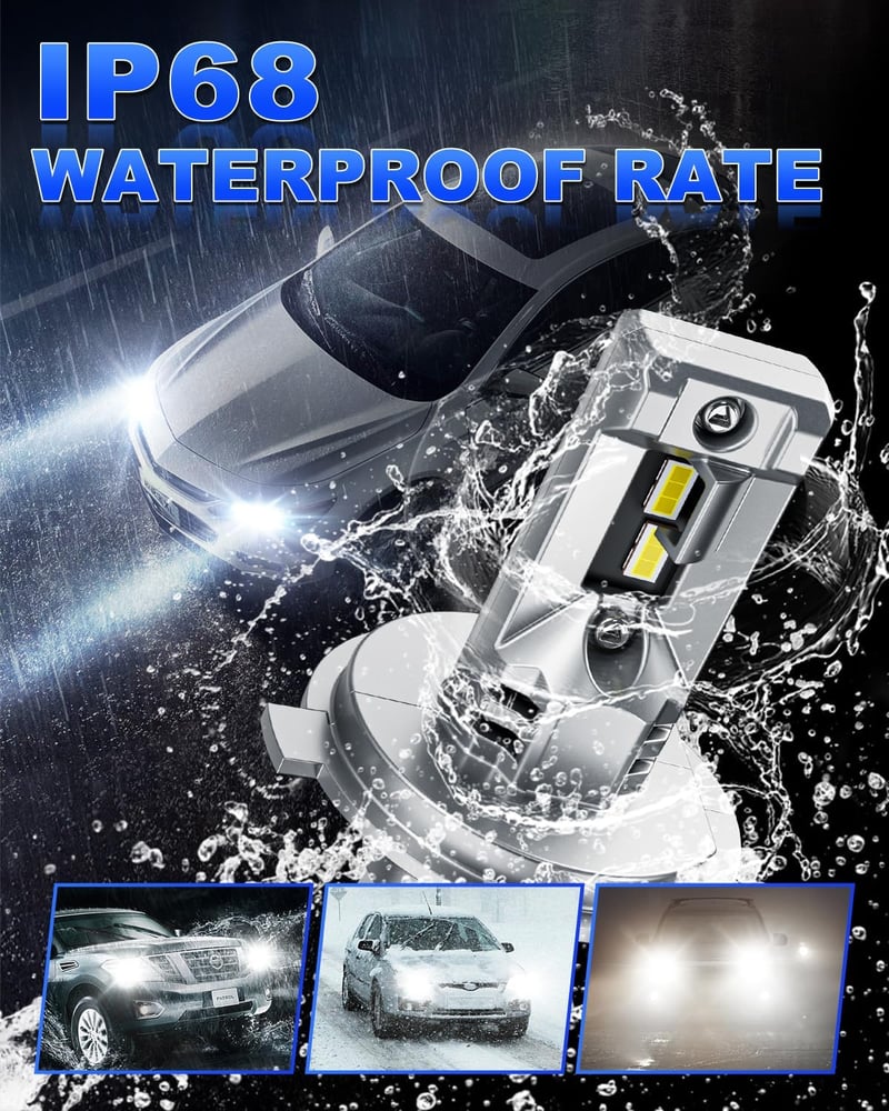 Suparee H4 LED izzó autóba, 12V 6500K 14000LM, 2db