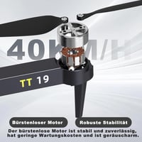 TTROARDS TT19 Drón Kamerával - Kefenélküli Motor, 180° Akadályérzékelés, Állítható Lencse, Szélvédelem, 1080p Felvétel, Összecsukható Mini D 3