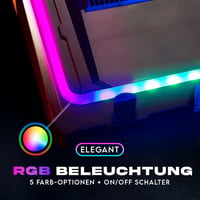 KLIM Mistral Laptop Hűtő - Nagy Teljesítményű Turbó Ventilátor (4500 rpm) - Gumis Tömítés - Túlmelegedés Elleni Védelem - 15-17 Colos Gamer  4