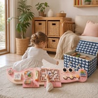 Montessori džungla avantura: krokodil busy board + sklopiva kutija za igračke 1