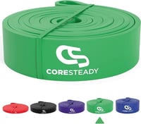 Coresteady Edzőgumi Erős Ellenállású Fitness Szalag - Zöld, 22-56 kg Terhelhetőség - Erőnléti Edzéshez, Izomépítéshez, Húzódzkodás Segítéshe 1
