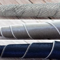 KI Store kétoldalas csillámos bársony szalagkészlet - 3 db kék, ezüst, átlátszó 3
