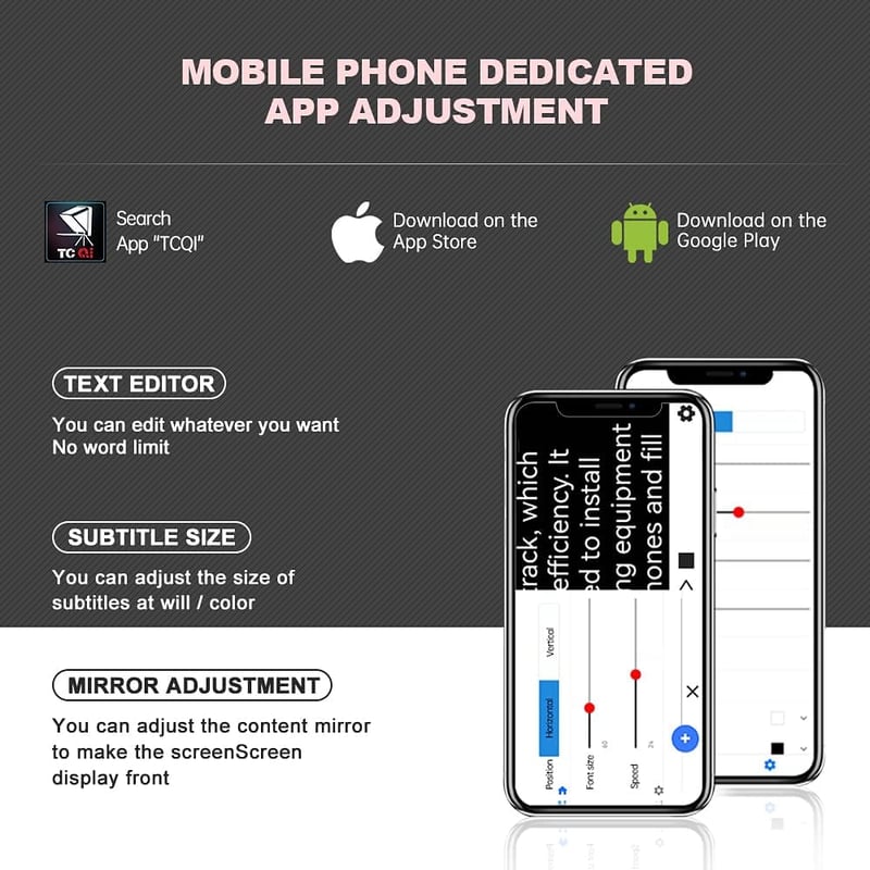 LENSGO TC7S Hordozható Mini Teleprompter Okostelefonhoz - Összecsukható Súgógép iOS és Android Készülékekhez, Vloghoz, Élő Közvetítéshez, Ok