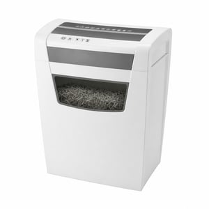 Leitz IQ Home Office P4 uništavač dokumenata, 10 listova, spremnik od 23 litre, TÜV+GS — zaglavljen papir u uređaju (stanje: vidi 2. sliku)