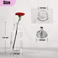 DIDITIME Üveg Gyömbér Shot Üvegek 60ml - 6db Mini Utazó Palack Rozsdamentes Acél Tölcsérrel - Olajokhoz, Italokhoz, Gyógynövény Kivonatokhoz 2