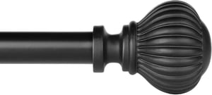 SZXIMU izvlačna karniša za zavjese crna 122-218 cm, promjer 16 mm, metalna šipka za prozor s kuglastim završecima