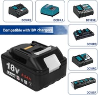 AKKOPOWER 18V 5.5Ah Akkumulátor LED Kijelzővel - Makita Kompatibilis 2db 5