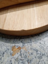 Dječja stolica od punog drva BOFITENG s motivom zečjih ušiju, 45x26 cm, s protukliznim gumenim podlošcima — udubljen naslon i sjedište (stanje: vidi 2. sliku) 3