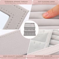 Elegáns 6 Rekeszes Bársony Ékszertartó Fiókrendező 3