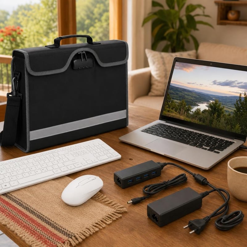 Školský set k notebooku: 45/65W kábel + 15,6" taška + bezdrôtový set + 4-portový USB hub