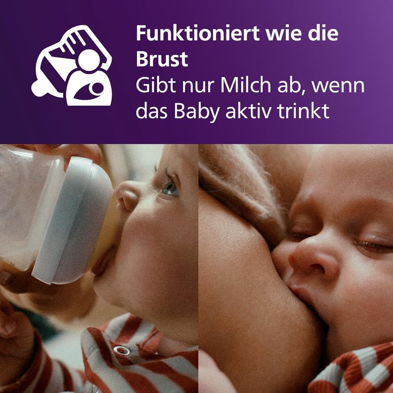 Philips Avent Natural Response Cumisüveg Szett - 3 db 260 ml-es BPA-mentes Cumisüveg Újszülötteknek 1 Hónapos Kortól, Szellőző Rendszerrel