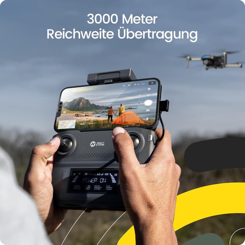 Holy Stone HS360S GPS Drón 4K Kamerával, 3 km Hatótáv, 5G Képátvitel, 20 Perc Repülési Idő, Összecsukható, 249g, Kezdőknek is