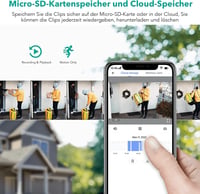 Wansview W6 kültéri WiFi biztonsági kamera, 1080p, éjjellátó, Alexa-kompatibilis, fekete 7