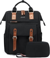 LOVEVOOK Vízálló Iskolatáska 15,6 Hüvelykes Laptophoz Fekete Hátizsák Diákoknak Egyetemistáknak Irodai Utazáshoz 1