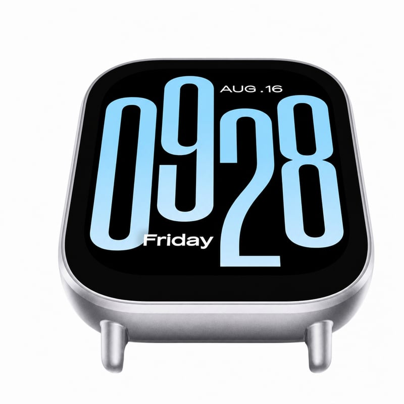 Ceas inteligent Xiaomi Redmi Watch 5 Active, argintiu, ecran LCD de 2,0", baterie de 18 zile, GPS - incomplet (fără curea și încărcător (stare: vezi a 2-a imagine))