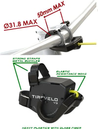 TIREVELO Kerékpár Vontató Rendszer V3 - Gyerekek és Felnőttek Számára, Gyors Összeszerelés, 3m Rugalmas Kötél, Kompatibilis Országúti, MTB é 3