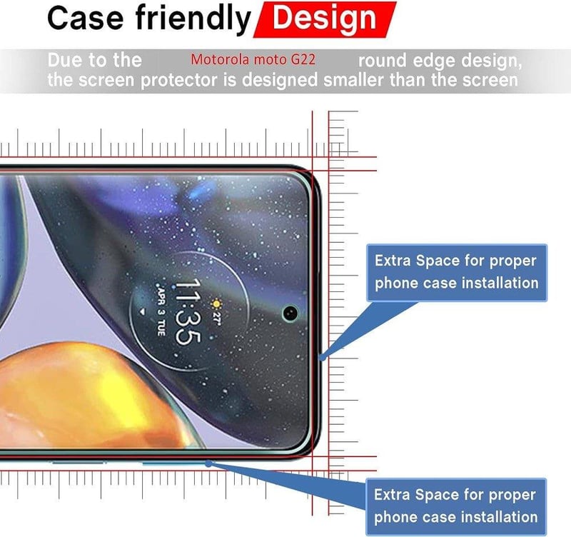 Motorola Moto G22 Prémium Edzett Üveg Képernyővédő Fólia 2db - Újracsomagolt