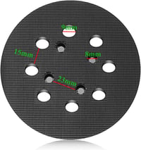 HOTCKB Tépőzáras Csiszolótányér 125mm 8 Lyukú - Bosch PEX 300/400 AE Excentercsiszolóhoz Kompatibilis Csiszolókorong Alátét 2