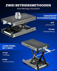 Orion Motor Tech Motoros Emelő 95-370mm Állítható Magasság 500kg Teherbírás Szerviz Emelőkocsi 7