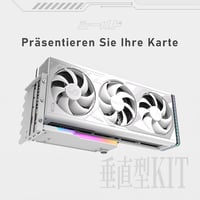 EZDIY-FAB Vertikális GPU Tartó ARGB Modullal és PCIe 4.0 Riser Kábellel - 115mm Fehér Videokártya Állvány RTX40 Sorozathoz - White 7